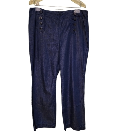 Talbots Pants - Talbots Women's Denim Lightweight Boat Anchor Button Size 10 Petite Pants